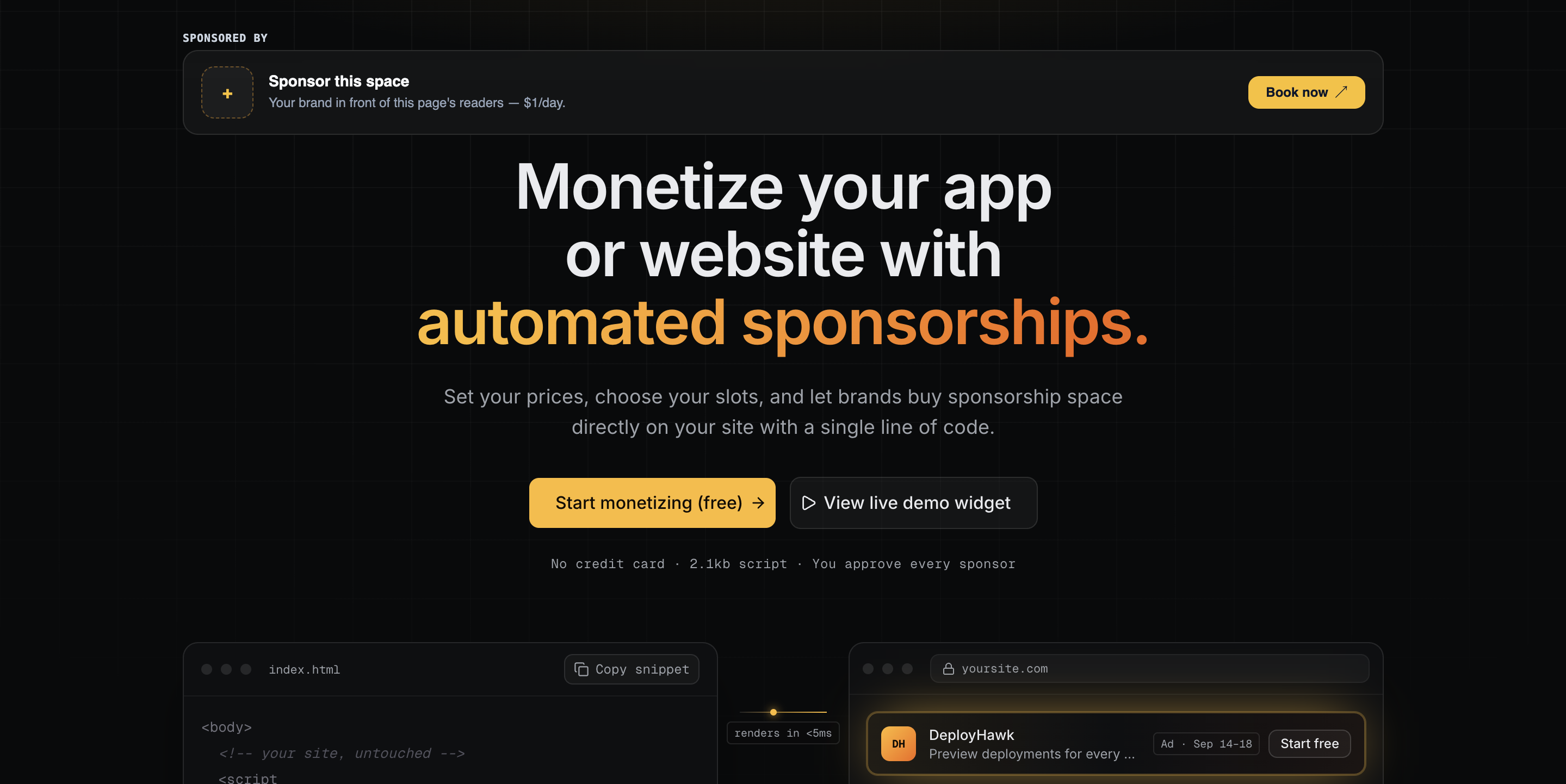 SponsorKit screenshot