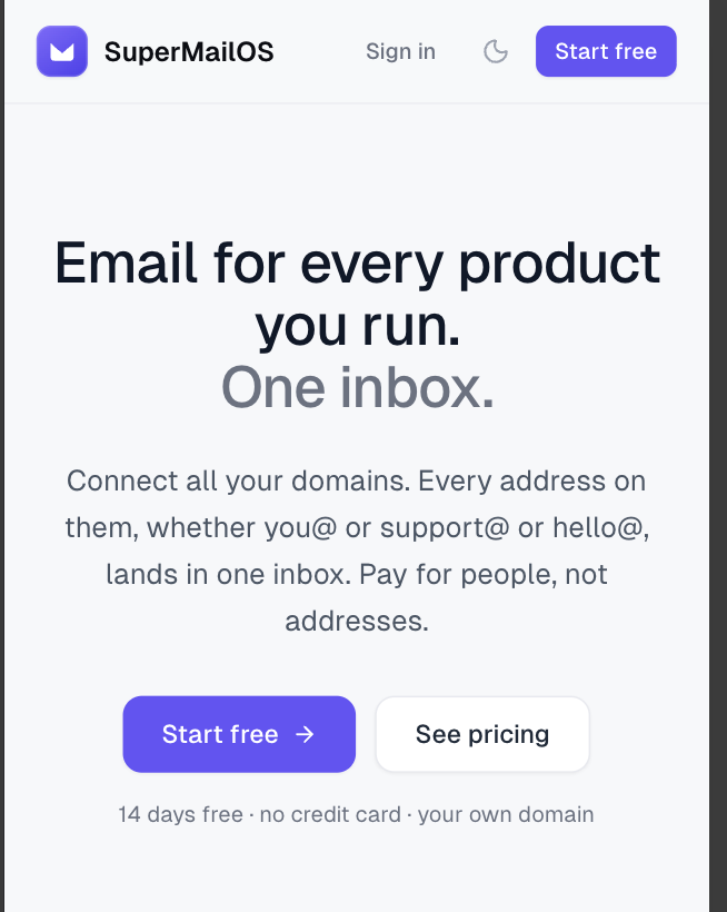 SuperMailOS screenshot