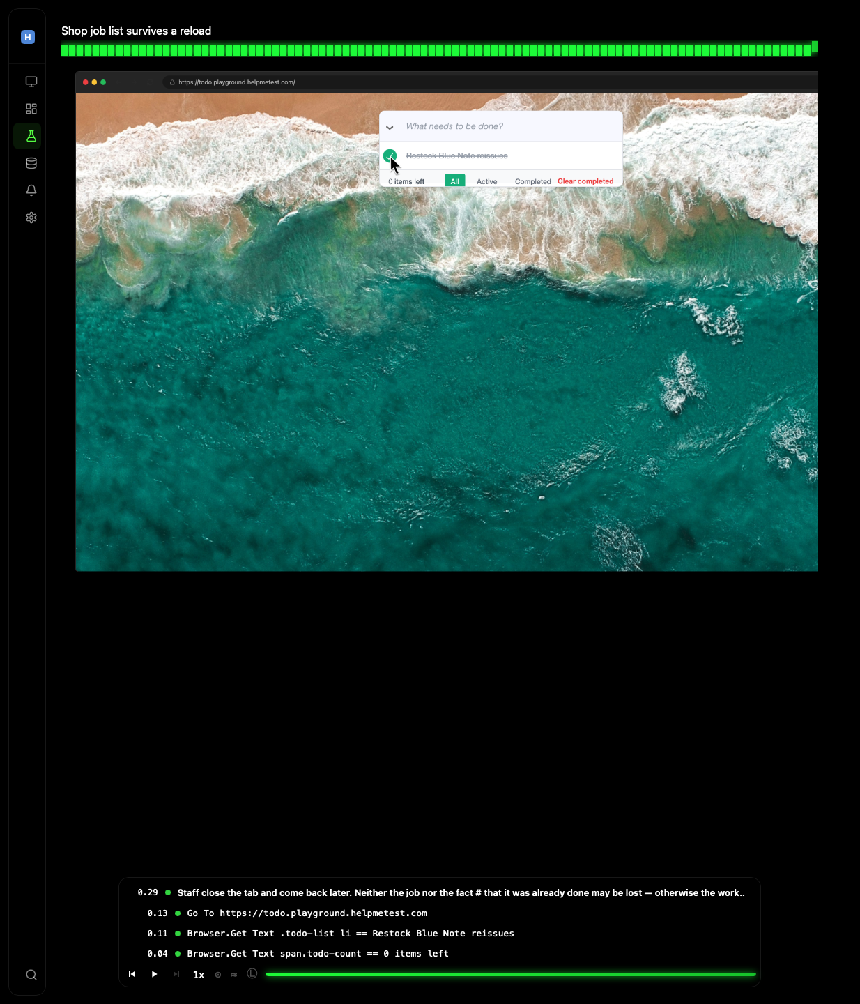 HelpMeTest screenshot