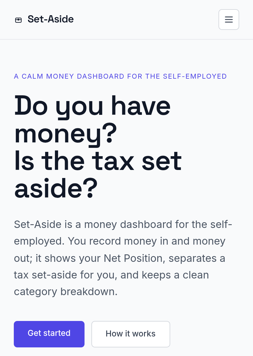 Set-aside-nine screenshot