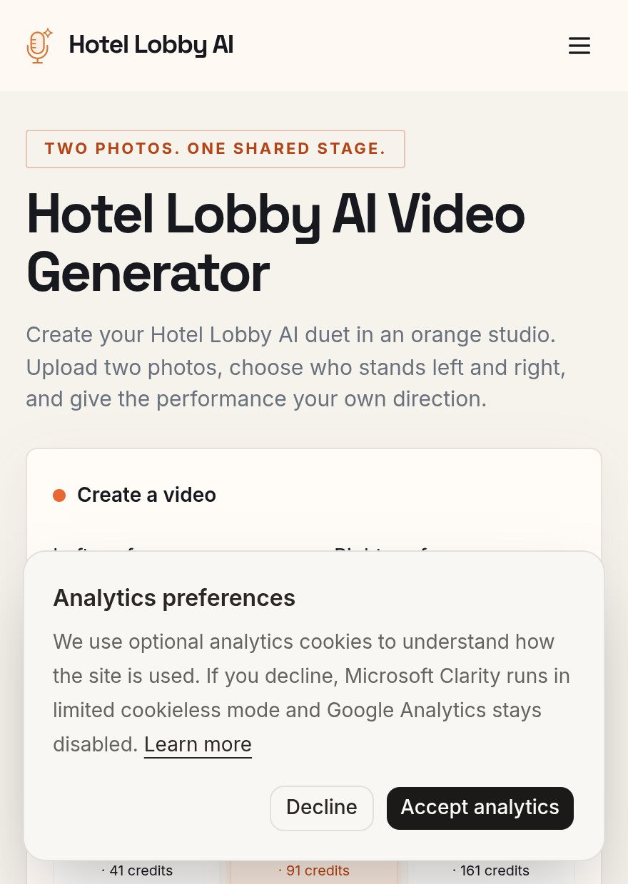 Hotel Lobby AI screenshot