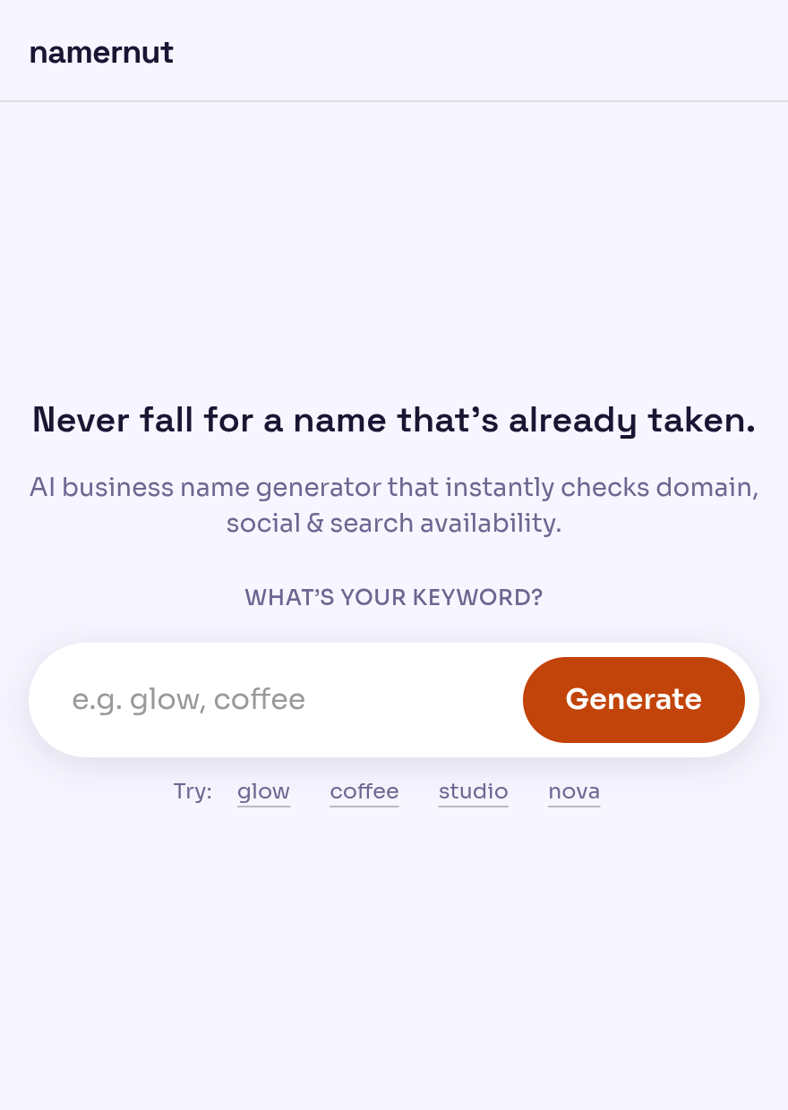 Namernut screenshot