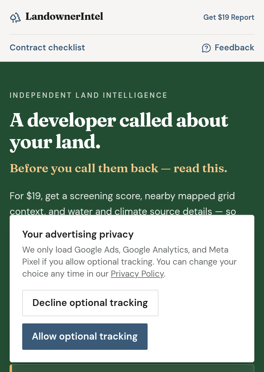 LandownerIntel screenshot