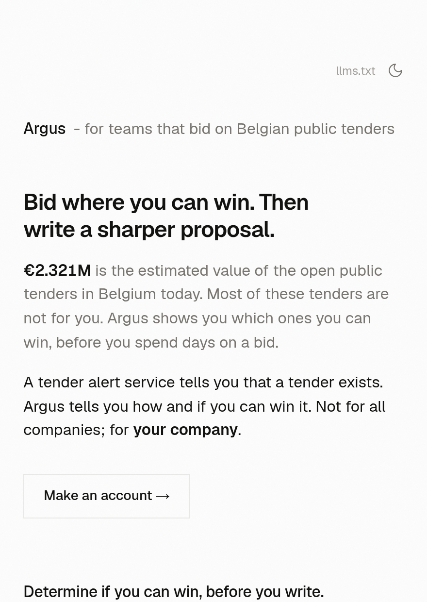 Argus screenshot