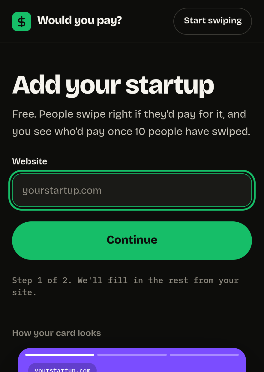 Would you pay? screenshot