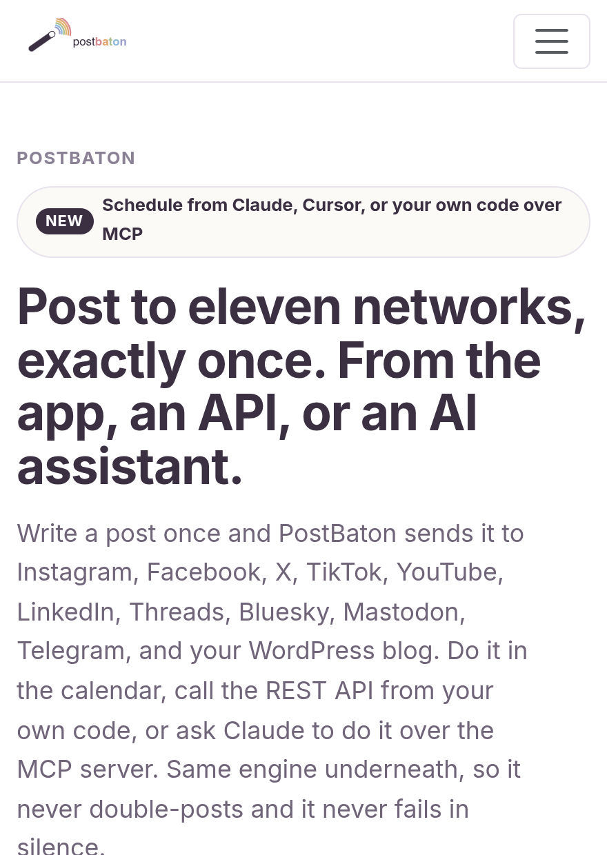 PostBaton screenshot