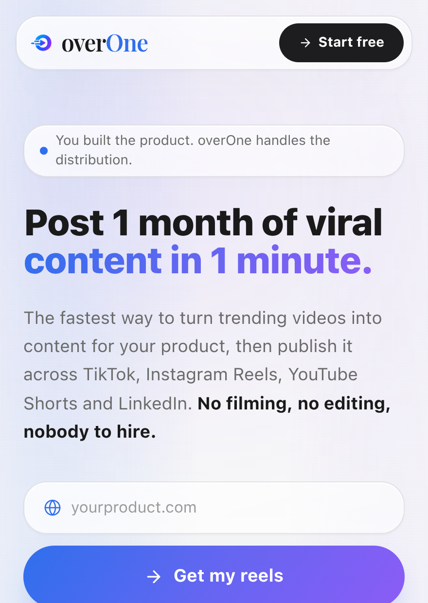 overOne screenshot