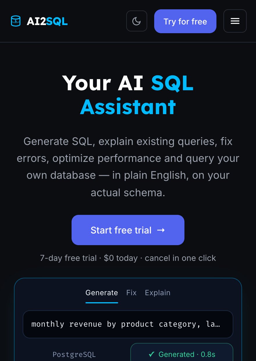 AI2SQL screenshot