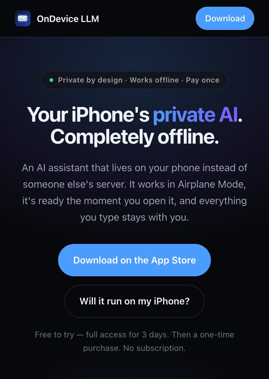 OnDevice LLM screenshot